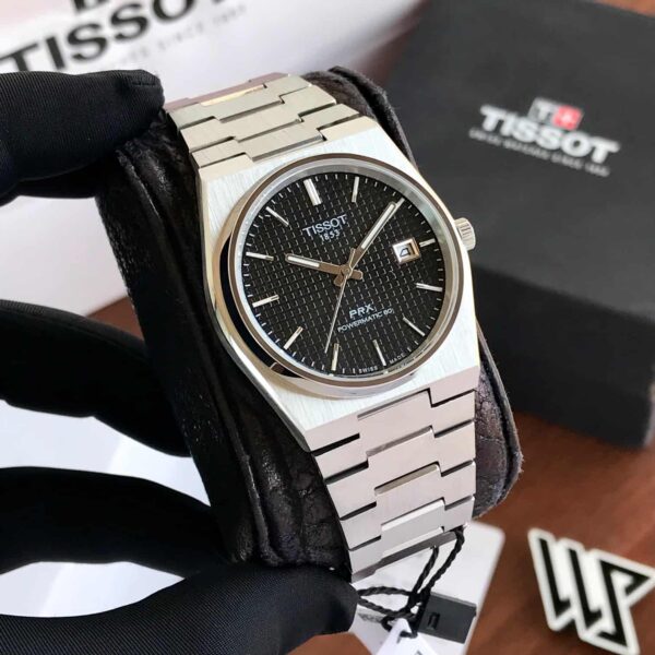 Tissot PRX Powermatic Black Dial Automatic Mens Watch