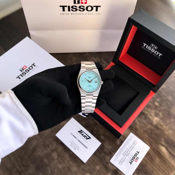 p3.1 Tissot PRX Powermatic Tiffany Blue Dial Automatic Mens Watch