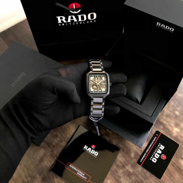 Rado True Square Automatic Open Heart Full Ceramic Mens Watch