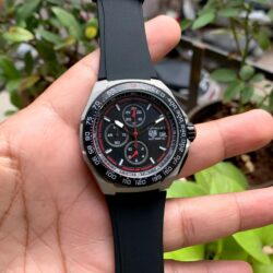 TAG Heuer Strap Chronograph Formula 1 Black Strap Black Red Dial